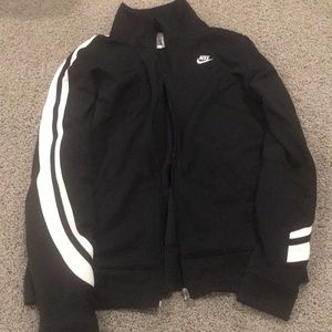 Nike Full Zip Black w/ White Striped Jacket
